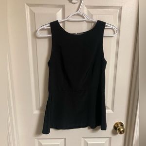 Banana Republic | Black Sleeveless Peplum Style Blouse. Size 2